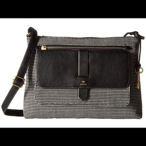 FOSSIL Kinley Crossbody In Black/white